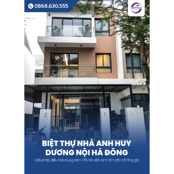 Dự án điều hòa trung tâm cho biệt thự nhà anh Huy - KDT Dương Nội, Hầ Đông