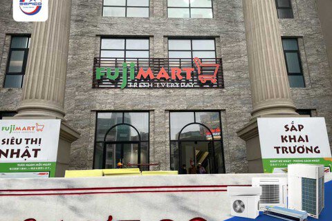 Giải pháp điều hoà trung tâm cho siêu thị FujiMart Huỳnh Thúc Kháng