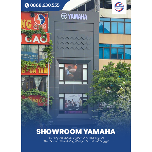 Showroom Yamaha Văn Cao – Giải pháp điều hòa trung tâm Hà Nội tối ưu từ Sefico